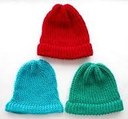 blue, red & green stocking hats